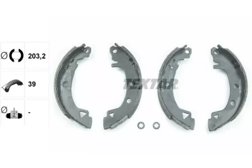TEXTAR TEXTAR 91046500 Textar Rear Brake Shoe Set For Alfa Romeo Fiat Lancia 145 146 Brava Bravo Delta  