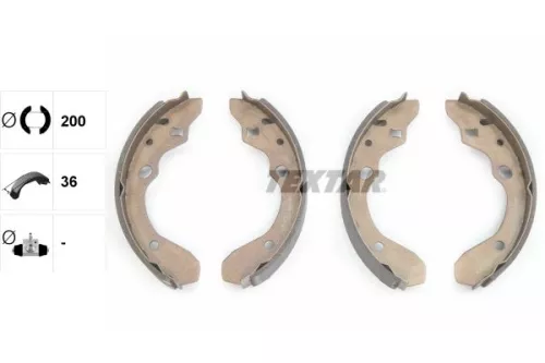 TEXTAR TEXTAR 91047400 Textar Rear Brake Shoe Set For Eunos Ford Asia & Oceania Mazda 323 C 323 F 323 P 