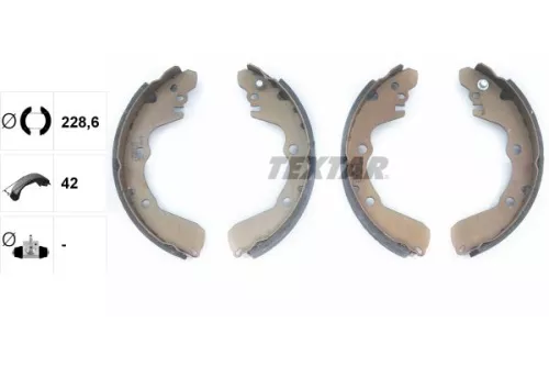 TEXTAR TEXTAR 91047500 Textar Rear Brake Shoe Set For Chrysler Dodge Hyundai Mitsubishi Colt Eclipse La 