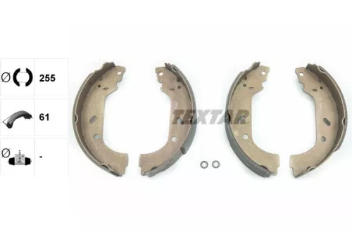 TEXTAR TEXTAR 91047800 Textar Rear Brake Shoe Set For Citroën Fiat Lancia Peugeot 806 Evasion Expert Ju 