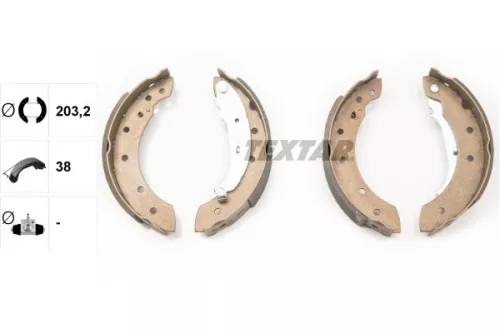 Textar Rear Brake Shoe Set For Citroën Citroën (Df-psa) Dacia Fiat Lifan Mahindr