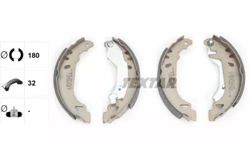 TEXTAR TEXTAR 91049100 Textar Rear Brake Shoe Set For Fiat Lancia Dedra Delta Palio Punto Tempra Tipo Y 