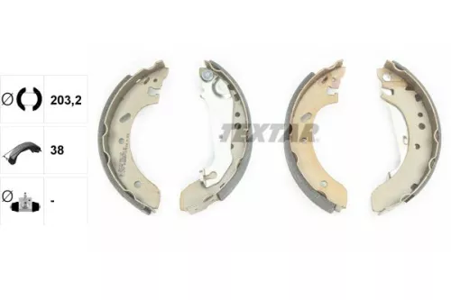 TEXTAR TEXTAR 91051500 Textar Rear Brake Shoe Set For Ford Escort Escort Classic Fiesta 