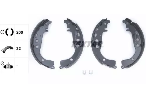 TEXTAR TEXTAR 91053500 Textar Rear Brake Shoe Set For Daihatsu Faw (Tianjin) Geely Gleagle Great Wall S 