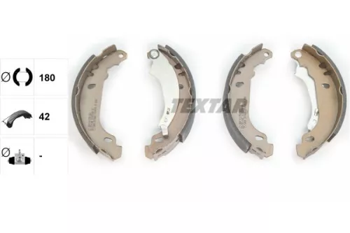 TEXTAR TEXTAR 91053700 Textar Rear Brake Shoe Set For Dacia Mahindra Renault Nissan Renault Clio Logan  