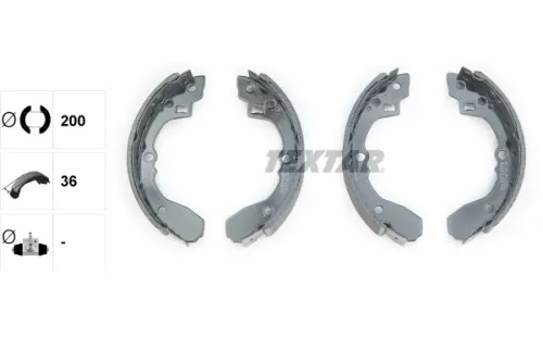 TEXTAR TEXTAR 91056100 Textar Rear Brake Shoe Set For Kia Timor Cerato S5 Sephia Shuma 