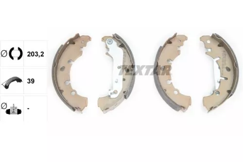 TEXTAR TEXTAR 91057300 Textar Rear Brake Shoe Set For Ford Ford Australia Mazda 2 Ecosport Fiesta Fusio 