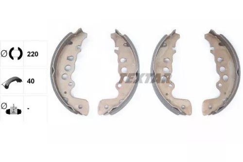 TEXTAR TEXTAR 91057600 Textar Rear Brake Shoe Set For Chevrolet Suzuki Cappuccino Grand Vitara Lj80 Tra 