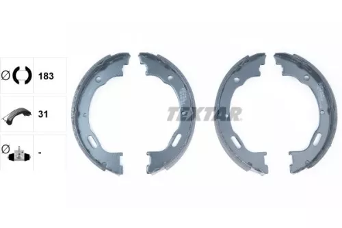 TEXTAR TEXTAR 91057800 Brake Shoe Set, parking brake 