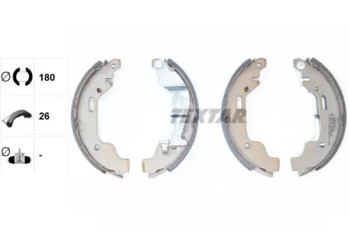 TEXTAR TEXTAR 91058000 Textar Rear Brake Shoe Set For Opel Suzuki Vauxhall Agila Wagon R Wagon R+ 