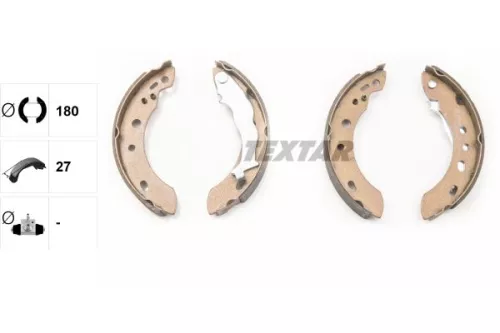 TEXTAR TEXTAR 91058300 Textar Rear Brake Shoe Set For Nissan Cube Micra 