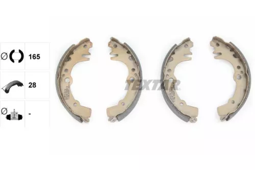 TEXTAR TEXTAR 91059300 Textar Rear Brake Shoe Set For Daihatsu Cuore Move Opti 