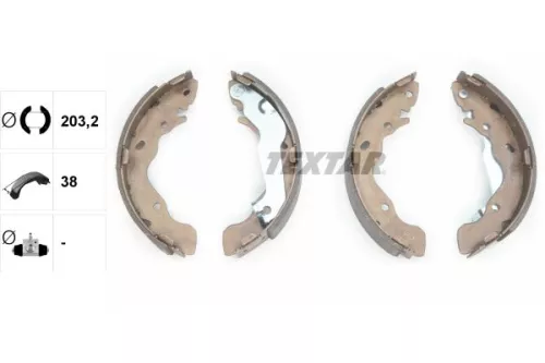TEXTAR TEXTAR 91059500 Textar Rear Brake Shoe Set For Hyundai Elantra Lantra 
