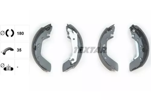 TEXTAR TEXTAR 91059600 Textar Rear Brake Shoe Set For Dodge Hyundai Kia (Dyk) Accent Qianlima Verna 