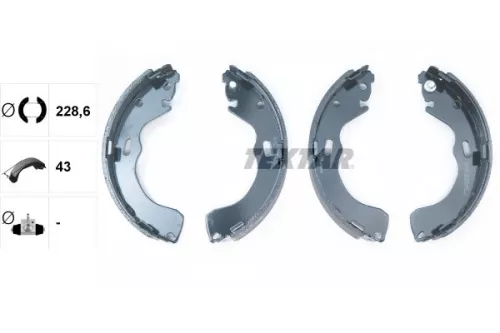 TEXTAR TEXTAR 91060600 Textar Rear Brake Shoe Set For Ford Ford Asia & Oceania Ford Australia Ford Usa  