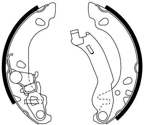 Textar Rear Brake Shoe Set For Fiat 500 500 C Panda