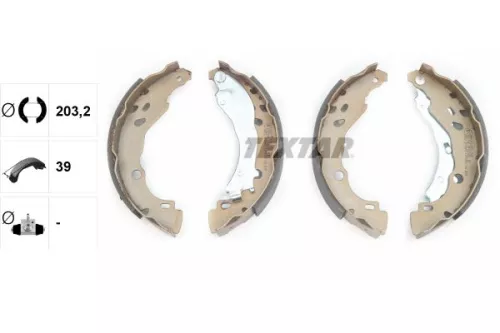 TEXTAR TEXTAR 91061600 Textar Rear Brake Shoe Set For Citroën Citroën (Df-psa) Lancia Peugeot 1007 C2 C 
