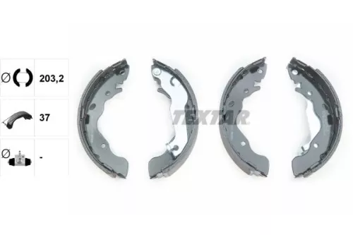 TEXTAR TEXTAR 91061700 Textar Rear Brake Shoe Set For Hyundai Inokom Kia (Dyk) Accent Elantra Matrix Qi 