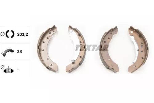 TEXTAR TEXTAR 91061800 Textar Rear Brake Shoe Set For Naza Peugeot 206 206 Bestari 206 Van 206+ 