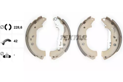 TEXTAR TEXTAR 91062000 Textar Rear Brake Shoe Set For Cadillac Fiat Lancia Opel Vauxhall Combo Cts Dobl 