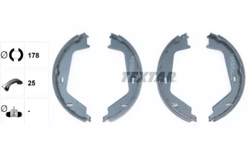 TEXTAR TEXTAR 91062300 Brake Shoe Set, parking brake 