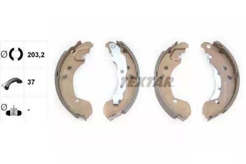 TEXTAR TEXTAR 91062600 Textar Rear Brake Shoe Set For Nissan Renault Almera Clio Micra Micra C+c Modus  