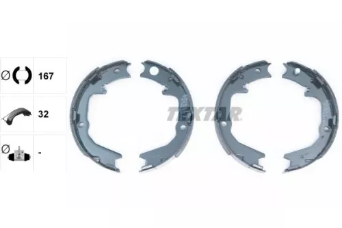 TEXTAR TEXTAR 91063000 Brake Shoe Set, parking brake 