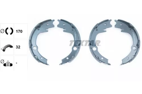 TEXTAR TEXTAR 91063200 Brake Shoe Set, parking brake 