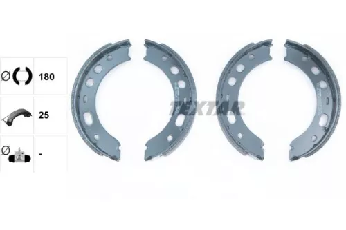 TEXTAR TEXTAR 91063500 Brake Shoe Set, parking brake 