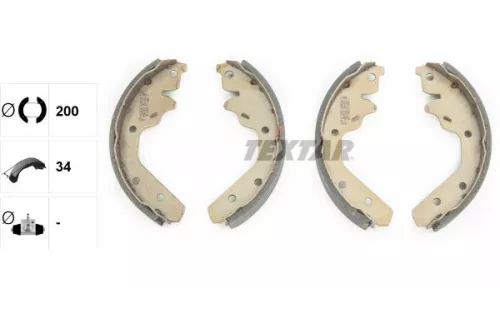 TEXTAR TEXTAR 91063800 Textar Rear Brake Shoe Set For Chrysler Dodge Plymouth Es Le Baron Neon Sebring  