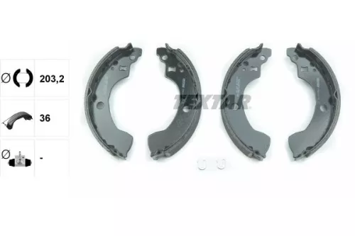 TEXTAR TEXTAR 91064400 Textar Rear Brake Shoe Set For Nissan Almera Primera 