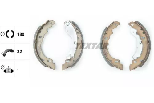 TEXTAR TEXTAR 91064600 Textar Rear Brake Shoe Set For Fiat Ford 500 500 C Ka Panda 