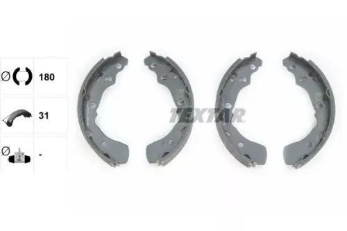TEXTAR TEXTAR 91065600 Textar Rear Brake Shoe Set For Daihatsu Toyota Passo Sirion Yrv 