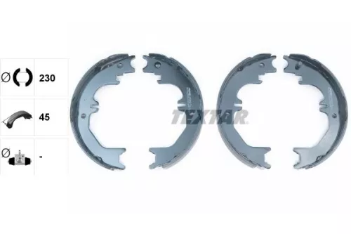 TEXTAR TEXTAR 91066200 Brake Shoe Set, parking brake 