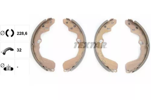 TEXTAR TEXTAR 91067300 Textar Rear Brake Shoe Set For Kia Carens 