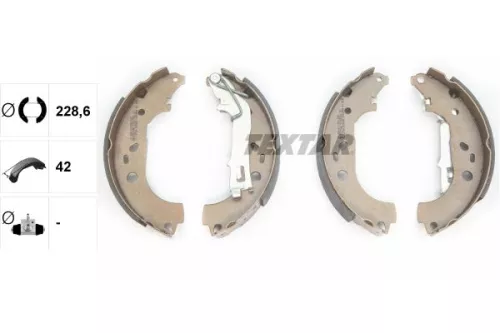 TEXTAR TEXTAR 91067600 Textar Rear Brake Shoe Set For Citroën Fiat Peugeot Bipper Bipper Tepee Fiorino  