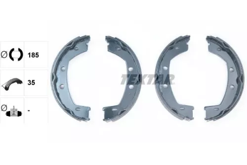 TEXTAR TEXTAR 91067800 Brake Shoe Set, parking brake 