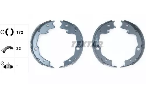 TEXTAR TEXTAR 91068200 Brake Shoe Set, parking brake 