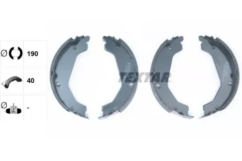 TEXTAR TEXTAR 91068400 Brake Shoe Set, parking brake 