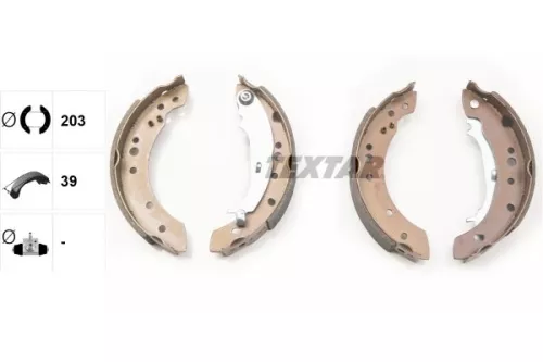 TEXTAR TEXTAR 91068800 Textar Rear Brake Shoe Set For Baic Baic Bjev Haima (Faw) Mitsubishi Smart Colt  