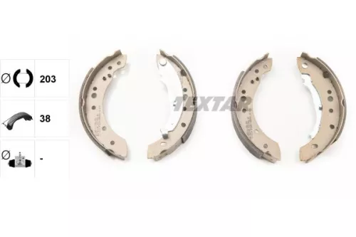 Textar Rear Brake Shoe Set For Renault Twingo