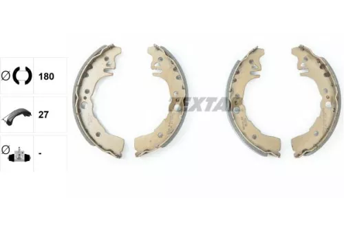 TEXTAR TEXTAR 91071800 Textar Rear Brake Shoe Set For Daihatsu Subaru Justy Sirion 