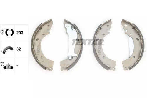 TEXTAR TEXTAR 91072600 Textar Rear Brake Shoe Set For Dodge Hyundai Hyundai (Beijing) Inokom Accent Att 