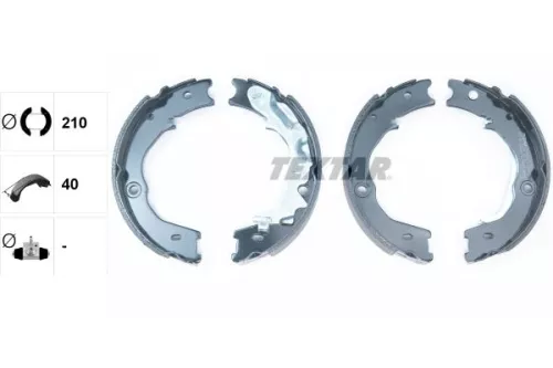 TEXTAR TEXTAR 91072700 Brake Shoe Set, parking brake 