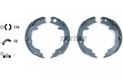 TEXTAR TEXTAR 91073400 Brake Shoe Set, parking brake 