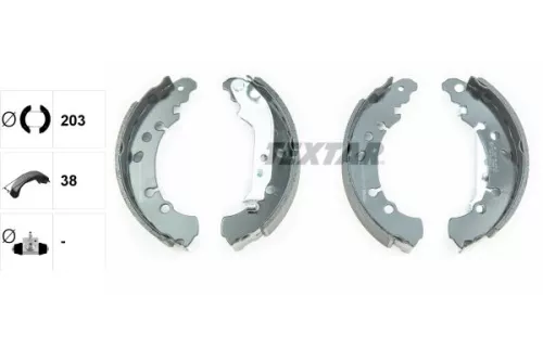TEXTAR TEXTAR 91075000 Textar Rear Brake Shoe Set For Daihatsu Toyota Aygo X Charade Yaris 