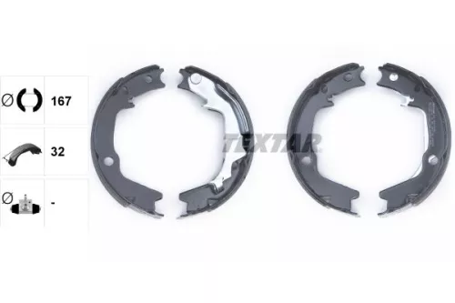 TEXTAR TEXTAR 91075400 Brake Shoe Set, parking brake 