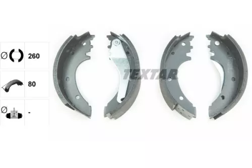 TEXTAR TEXTAR 91075600 Textar Rear Brake Shoe Set For Iveco Daily 