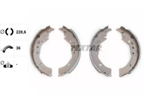 TEXTAR TEXTAR 91076900 Textar Rear Brake Shoe Set For Scion Subaru Toyota Allion Aqua Corolla Iq Porte  