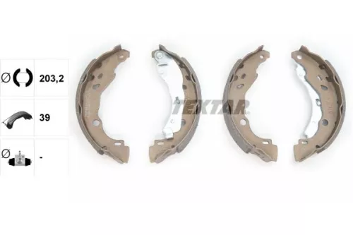 TEXTAR TEXTAR 91077200 Textar Rear Brake Shoe Set For Citroën Ds Fiat Opel Peugeot Peugeot (Df-psa) Vau 